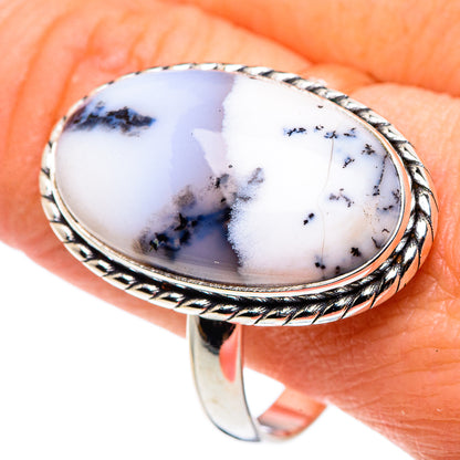 Dendritic Opal Rings handcrafted by Ana Silver Co - RING91603