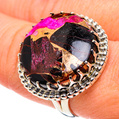 Purple Copper Composite Turquoise Rings handcrafted by Ana Silver Co - RING91605