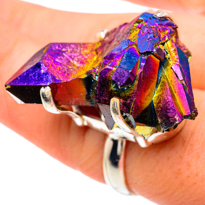 Titanium Sunshine Druzy Rings handcrafted by Ana Silver Co - RING91643