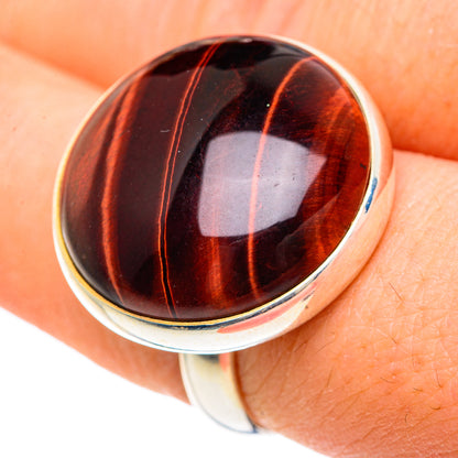 Red Tiger Eye Rings handcrafted by Ana Silver Co - RING91657