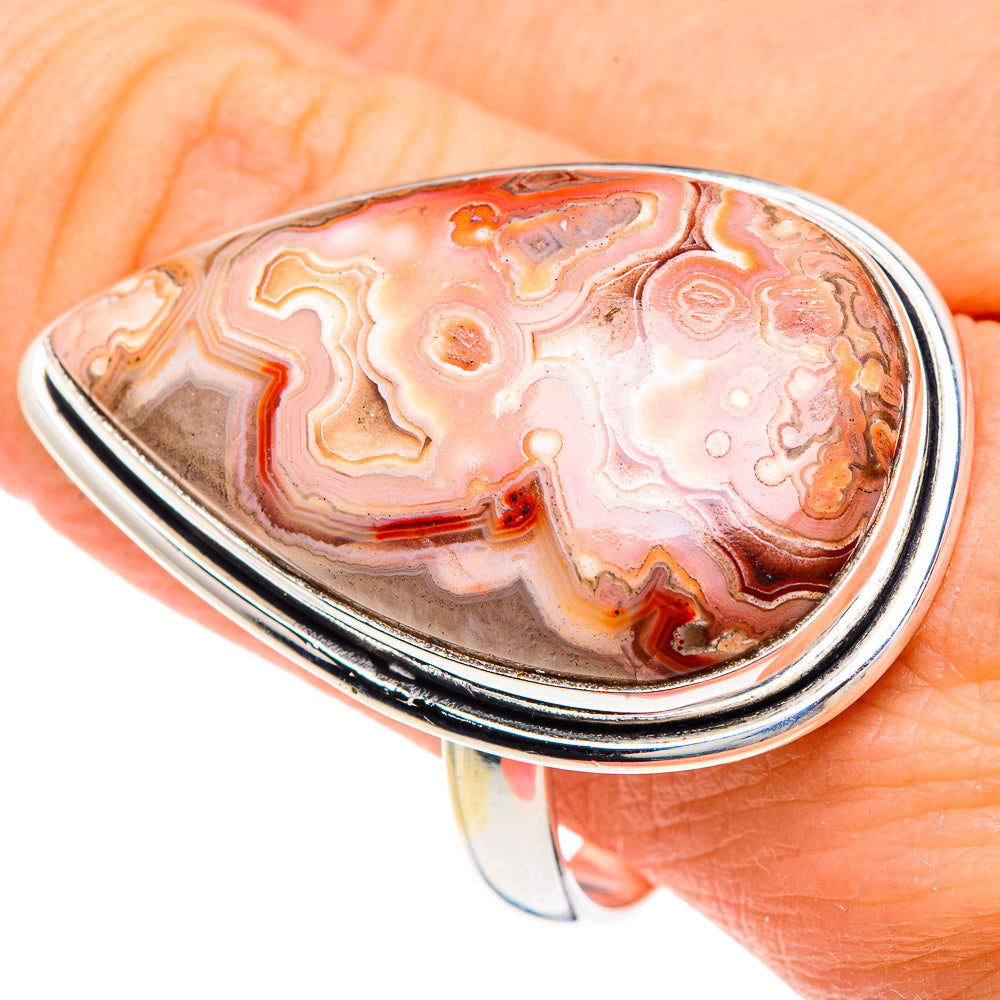 Crazy Lace Agate Rings handcrafted by Ana Silver Co - RING91659