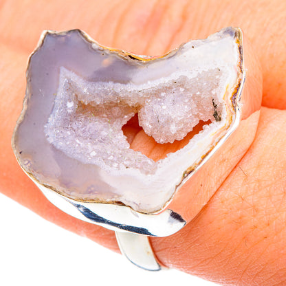 White Geode Slice Rings handcrafted by Ana Silver Co - RING91680