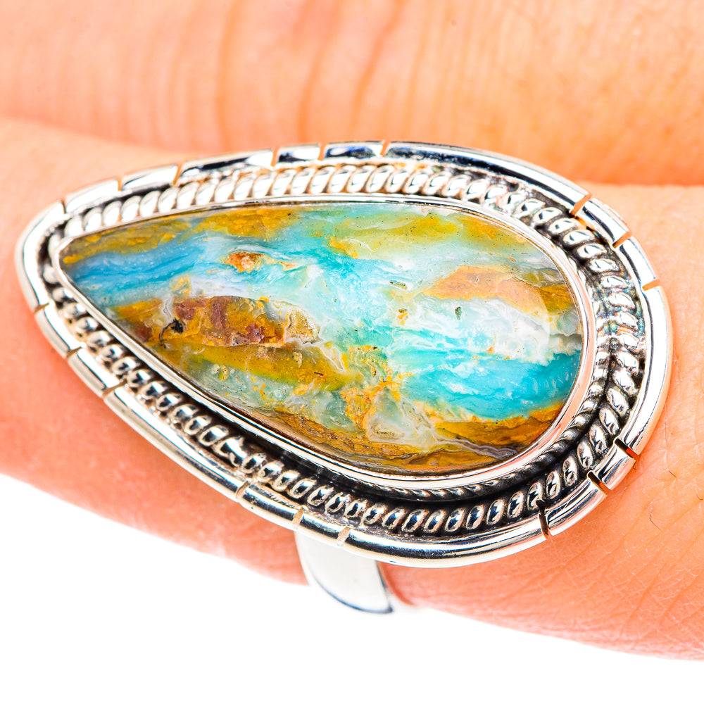 Peruvian Opal Rings handcrafted by Ana Silver Co - RING91686