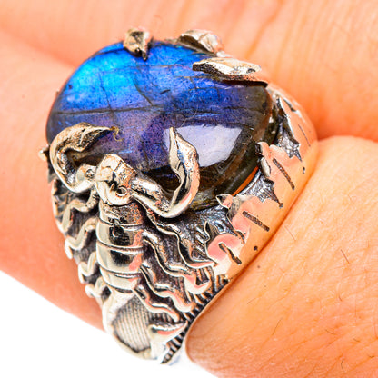 Labradorite Rings handcrafted by Ana Silver Co - RING91691