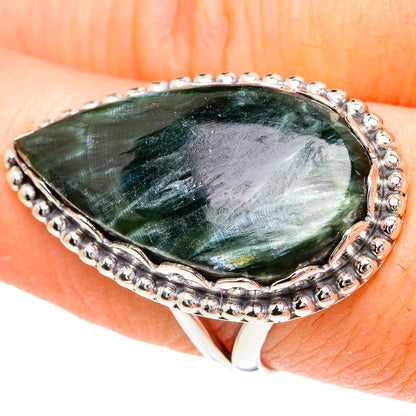 Seraphinite Rings handcrafted by Ana Silver Co - RING91693