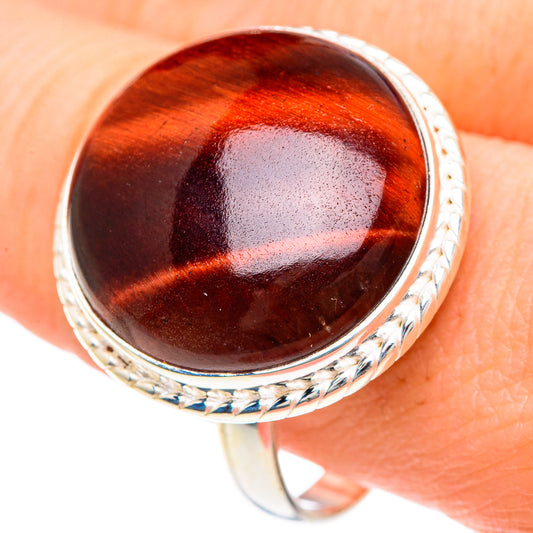 Red Tiger Eye Rings handcrafted by Ana Silver Co - RING91698
