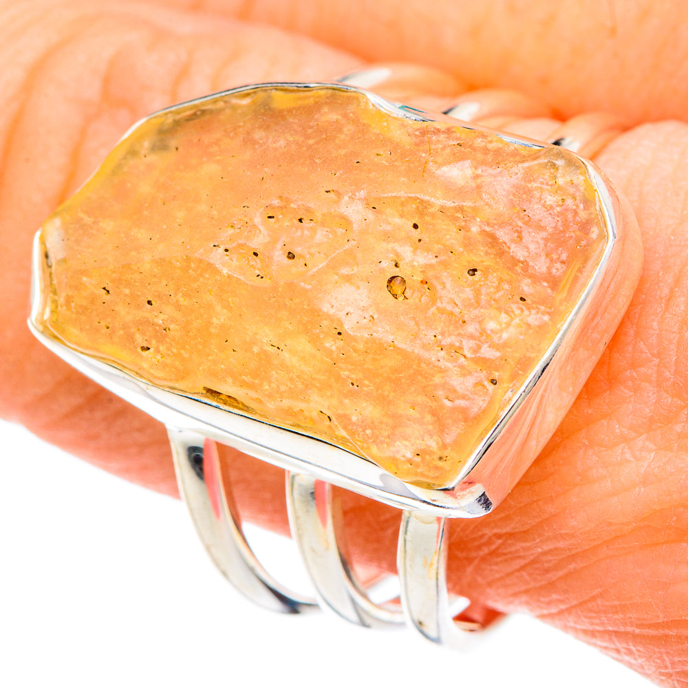 Libyan Desert Glass Rings handcrafted by Ana Silver Co - RING91702