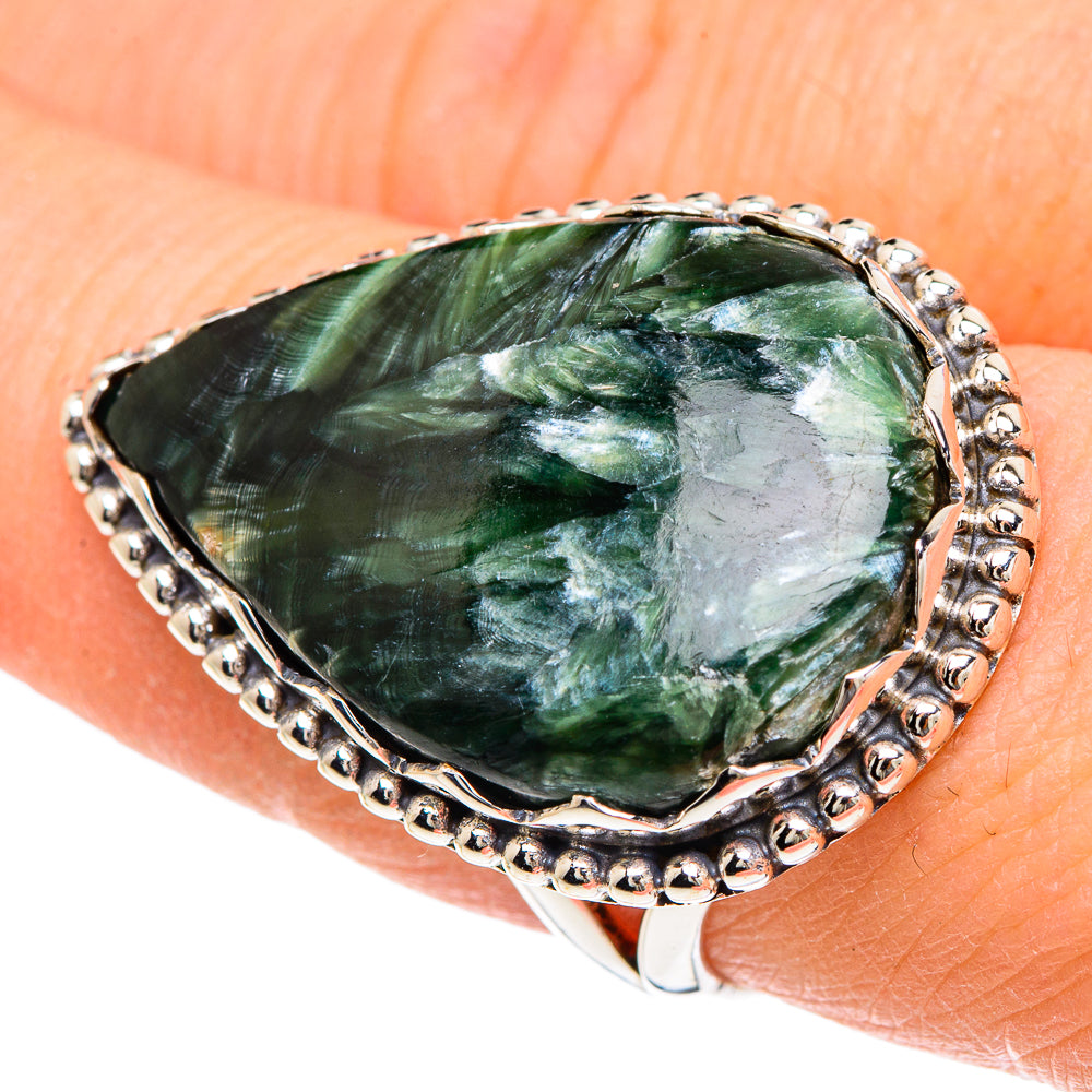 Seraphinite Rings handcrafted by Ana Silver Co - RING91717