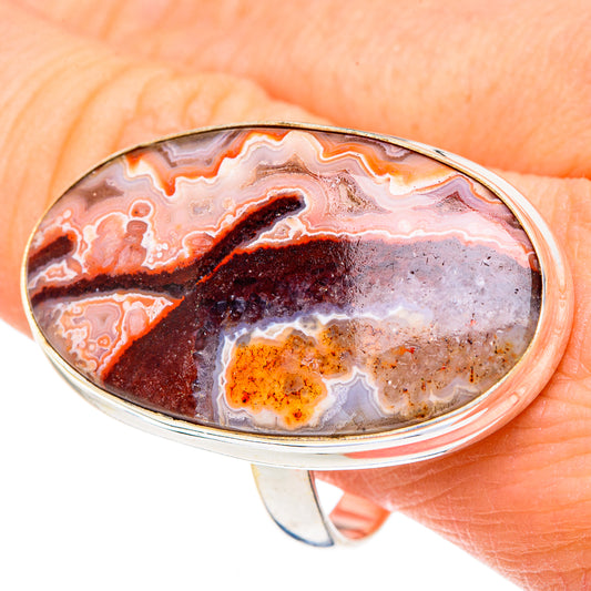Crazy Lace Agate Rings handcrafted by Ana Silver Co - RING91722