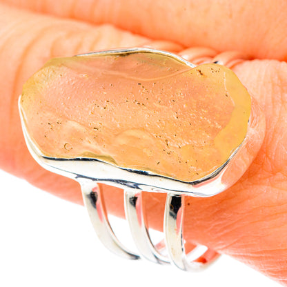 Libyan Desert Glass Rings handcrafted by Ana Silver Co - RING91725
