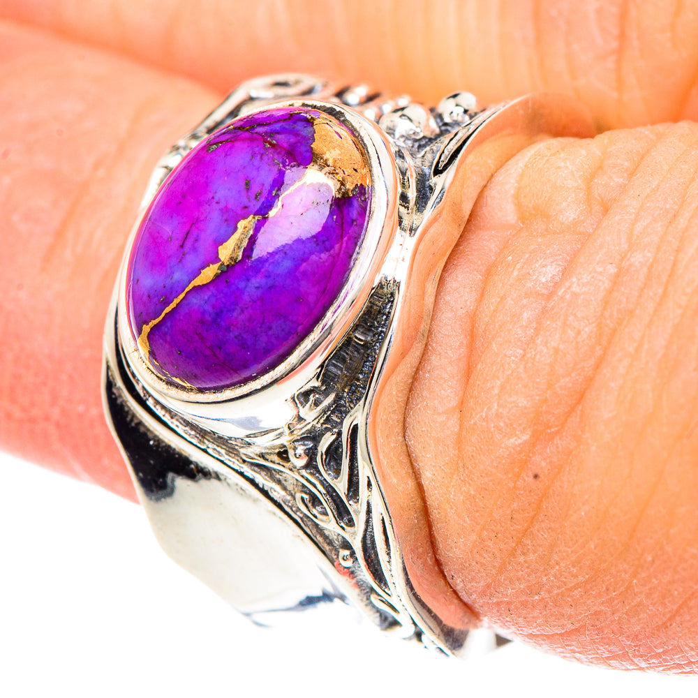 Purple Copper Composite Turquoise Rings handcrafted by Ana Silver Co - RING91731