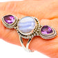 Blue Lace Agate Rings handcrafted by Ana Silver Co - RING91769