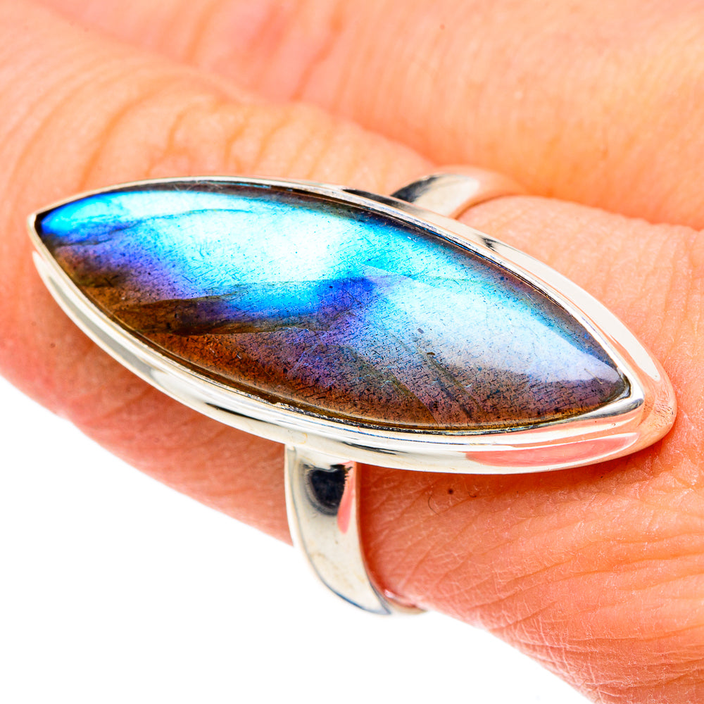 Labradorite Rings handcrafted by Ana Silver Co - RING91799