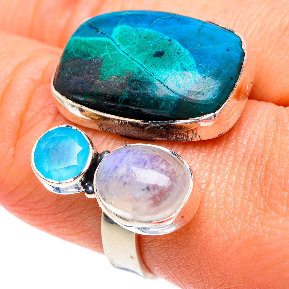 Chrysocolla Rings handcrafted by Ana Silver Co - RING91807