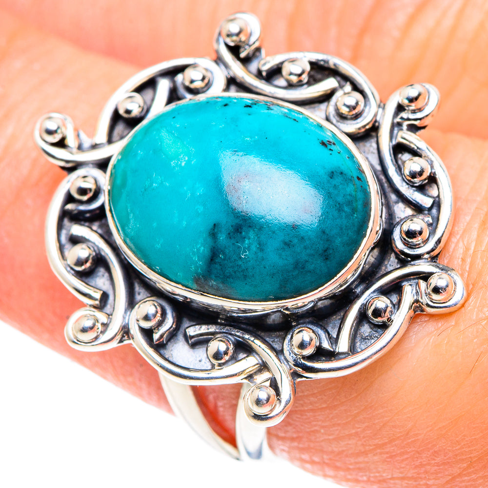 Chrysocolla Rings handcrafted by Ana Silver Co - RING91813