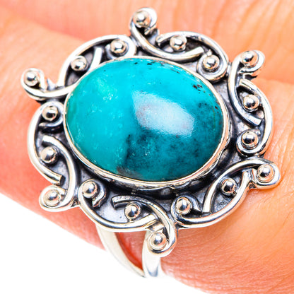Chrysocolla Rings handcrafted by Ana Silver Co - RING91813
