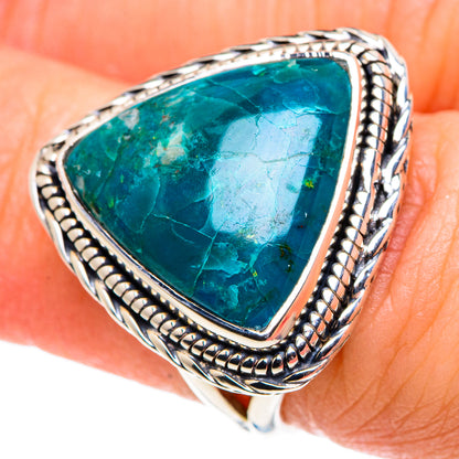 Chrysocolla Rings handcrafted by Ana Silver Co - RING91814