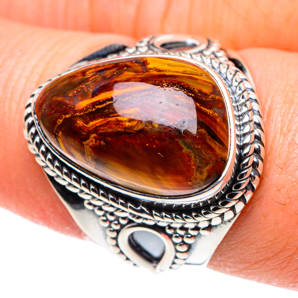 Golden Pietersite Rings handcrafted by Ana Silver Co - RING91817