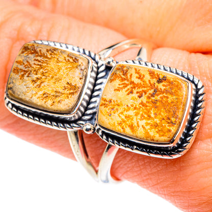 Germany Psilomelane Dendrite Rings handcrafted by Ana Silver Co - RING91818