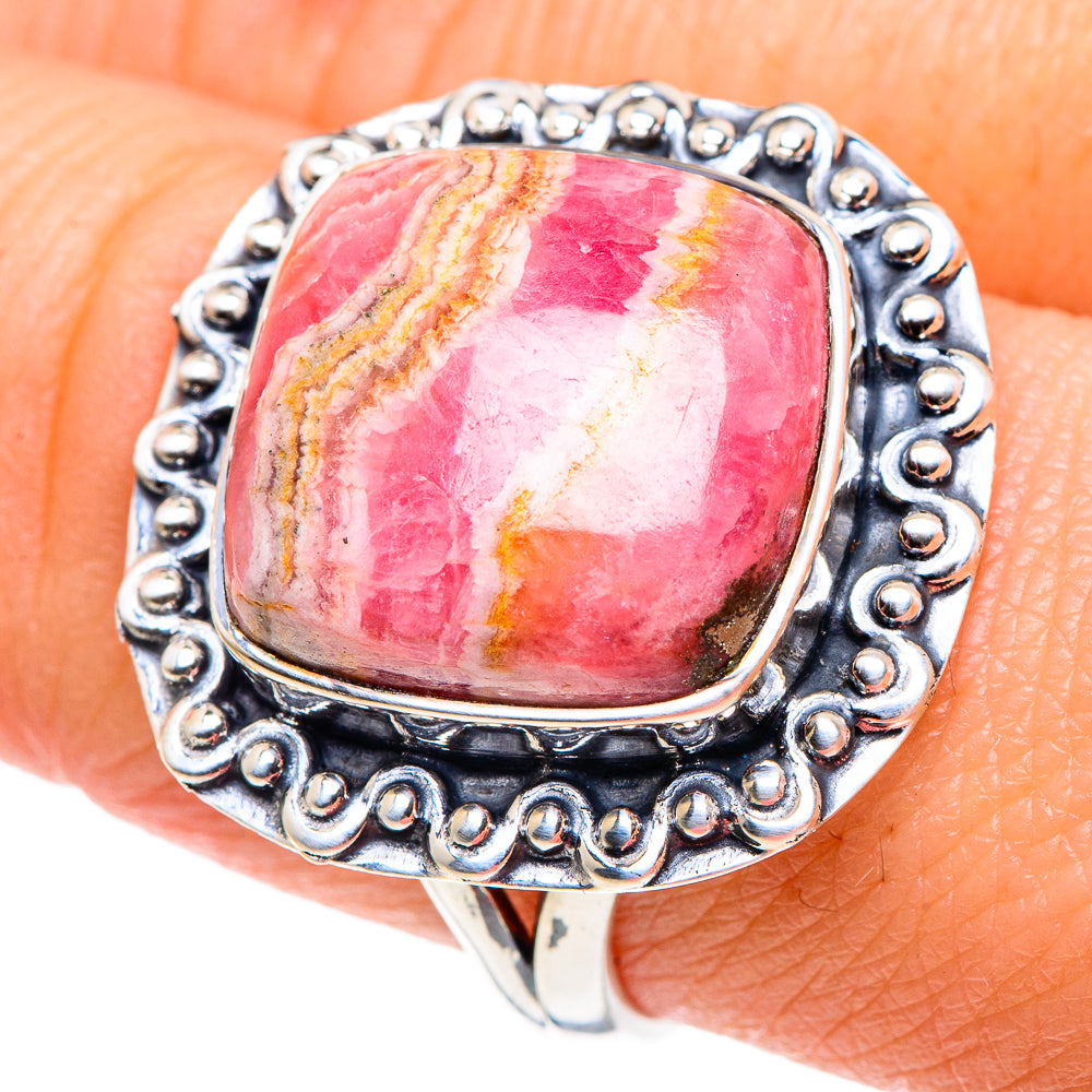 Rhodochrosite Rings handcrafted by Ana Silver Co - RING91823