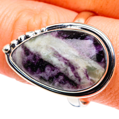 Chevron Amethyst Rings handcrafted by Ana Silver Co - RING91827