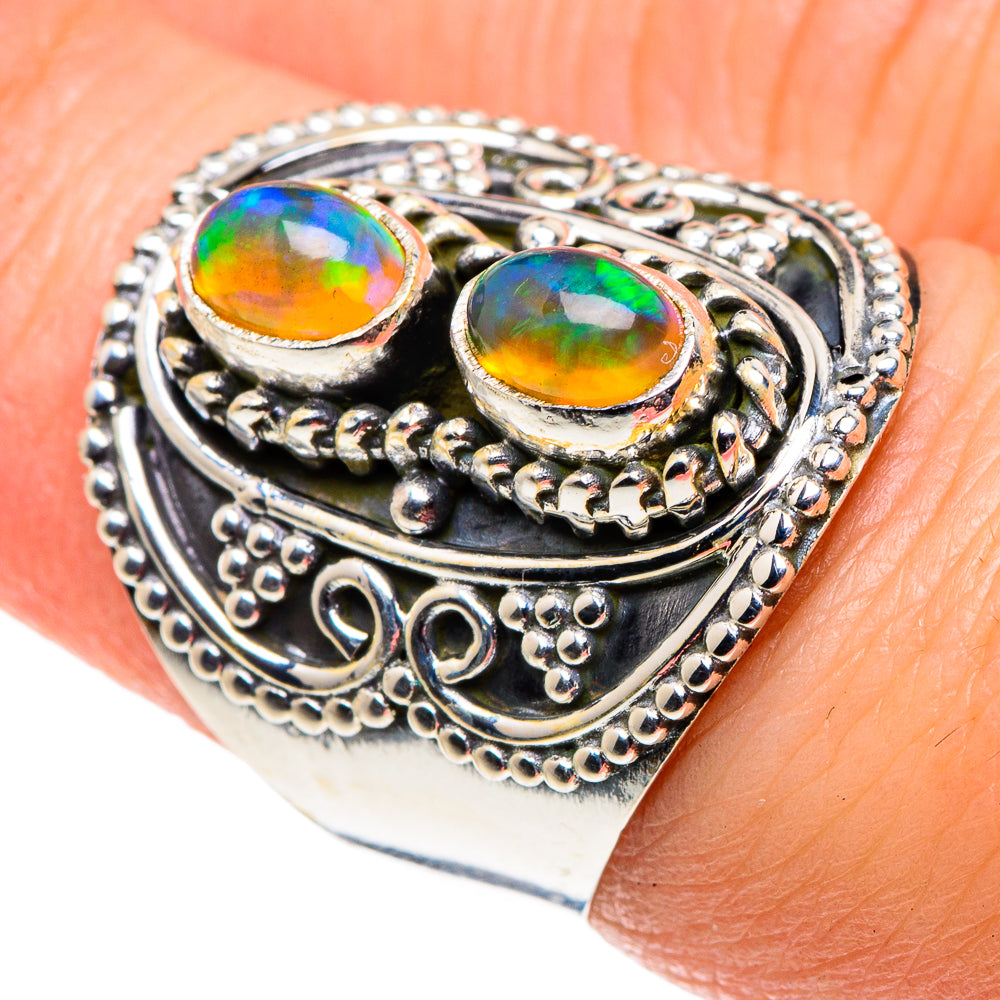 Ethiopian Opal Rings handcrafted by Ana Silver Co - RING91835