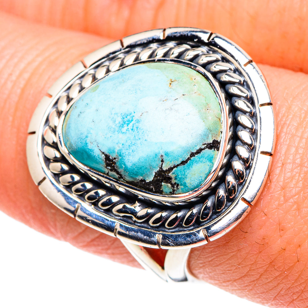 Tibetan Turquoise Rings handcrafted by Ana Silver Co - RING91838