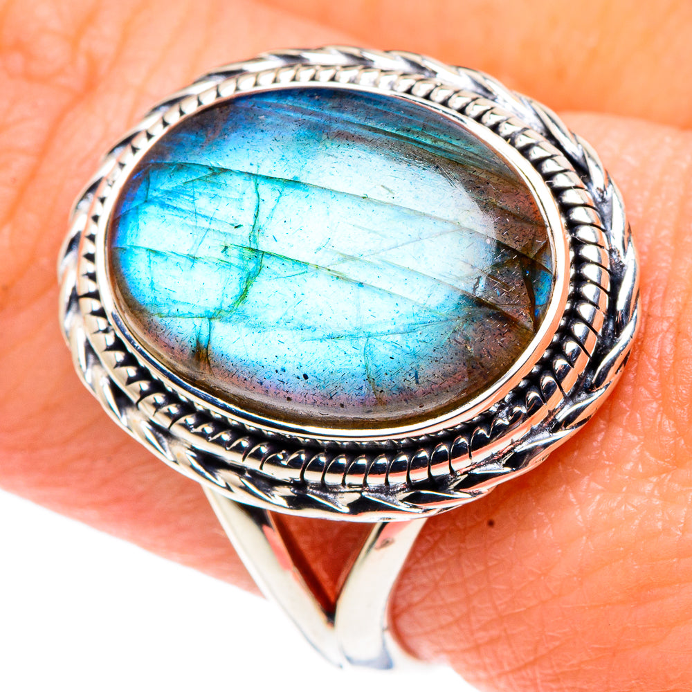Labradorite Rings handcrafted by Ana Silver Co - RING91839
