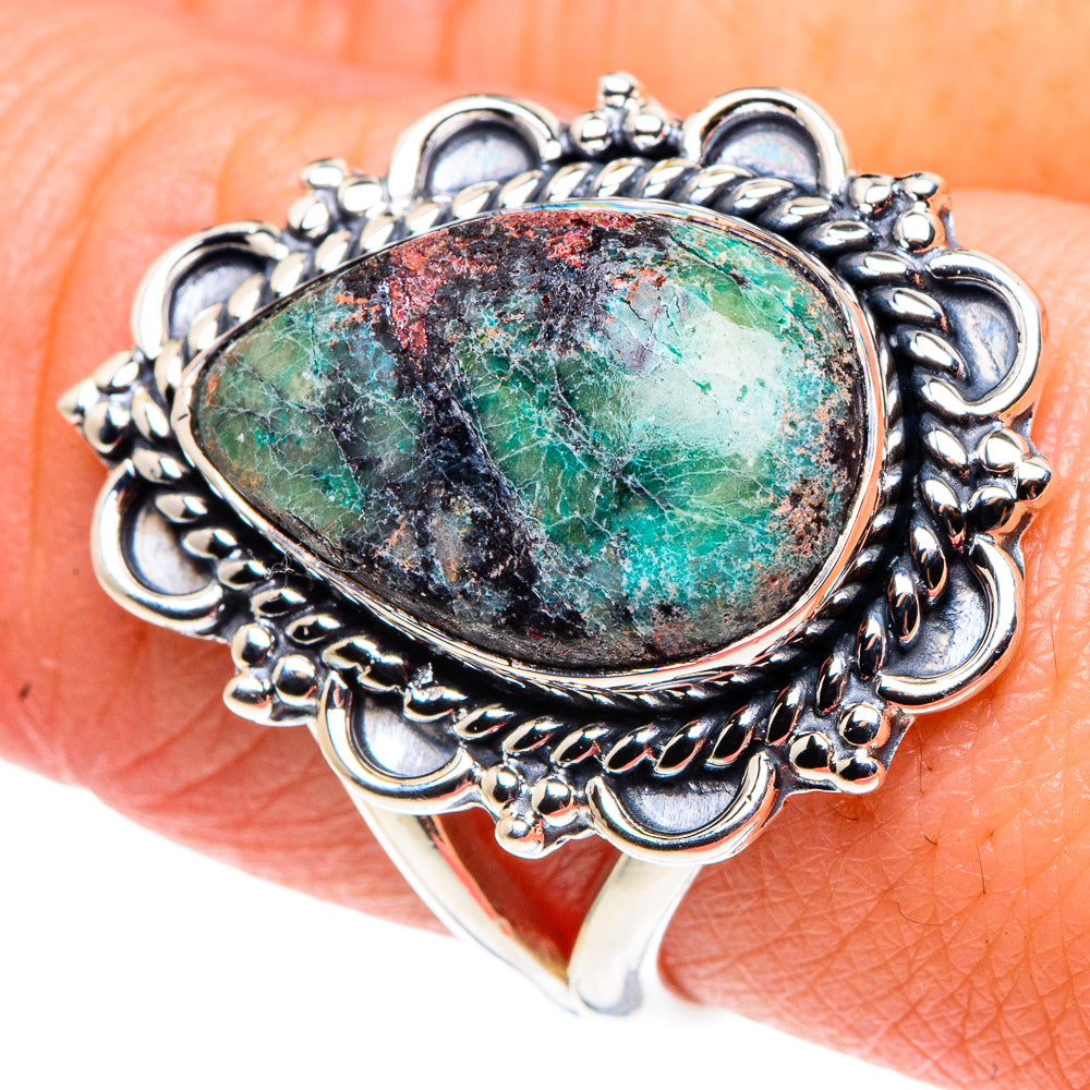 Ruby Fuchsite Rings handcrafted by Ana Silver Co - RING91844