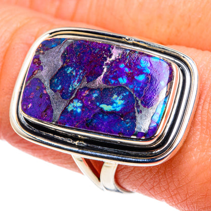 Purple Copper Composite Turquoise Rings handcrafted by Ana Silver Co - RING91853