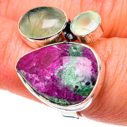 Ruby Zoisite Rings handcrafted by Ana Silver Co - RING91858