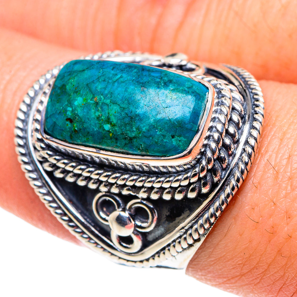 Chrysocolla Rings handcrafted by Ana Silver Co - RING91862