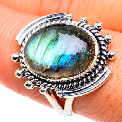 Labradorite Rings handcrafted by Ana Silver Co - RING91865