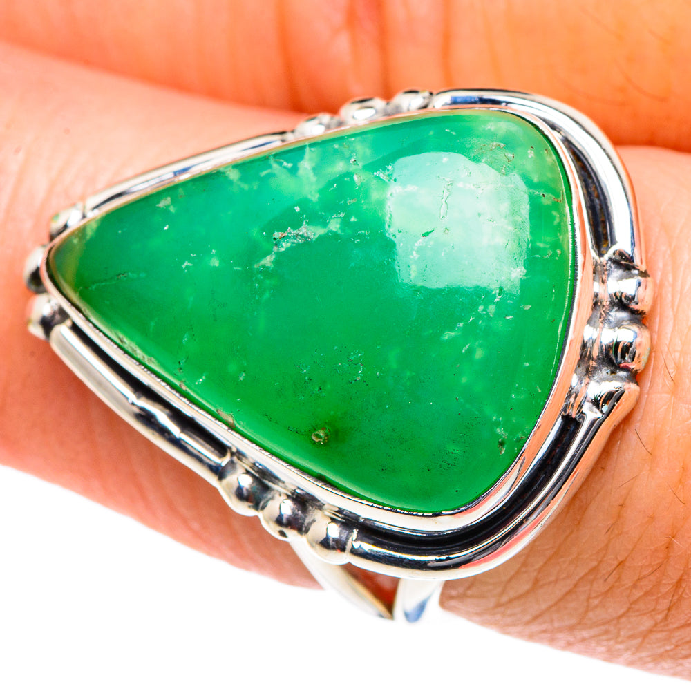 Chrysoprase Rings handcrafted by Ana Silver Co - RING91872