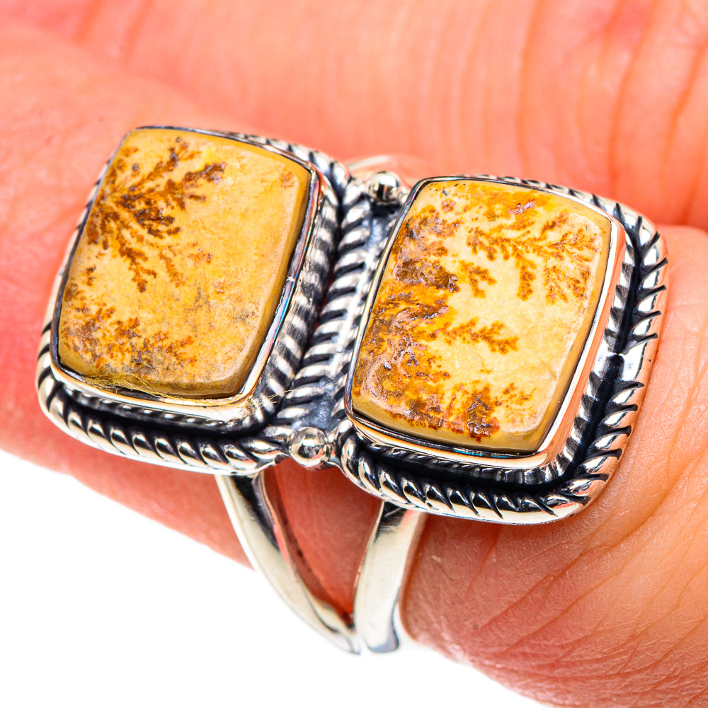 Germany Psilomelane Dendrite Rings handcrafted by Ana Silver Co - RING91873