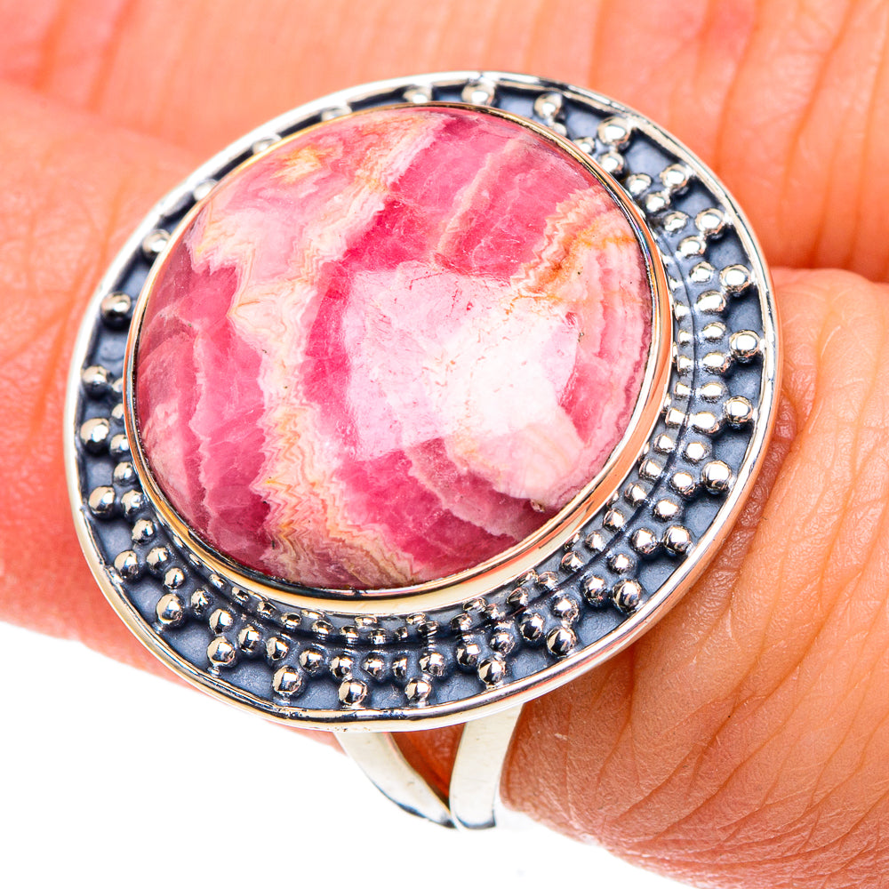 Rhodochrosite Rings handcrafted by Ana Silver Co - RING91875