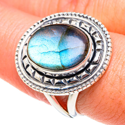 Labradorite Rings handcrafted by Ana Silver Co - RING91887