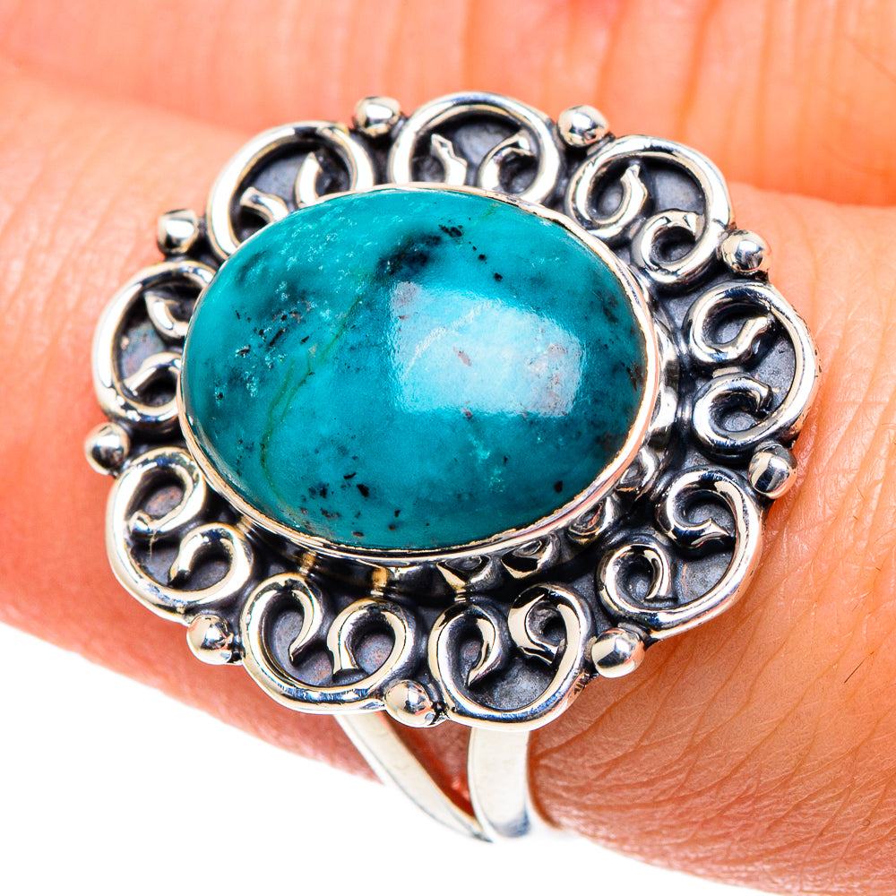 Chrysocolla Rings handcrafted by Ana Silver Co - RING91889