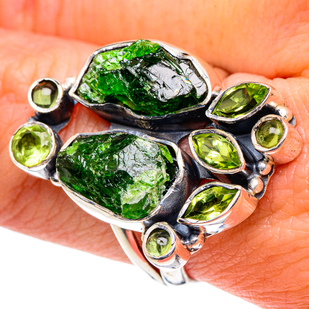 Chrome Diopside Rings handcrafted by Ana Silver Co - RING91894