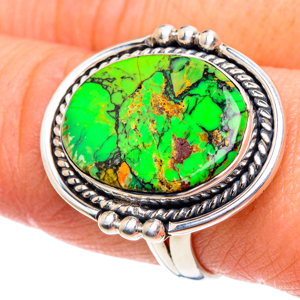 Gaspeite Rings handcrafted by Ana Silver Co - RING91896