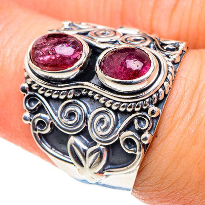 Pink Tourmaline Rings handcrafted by Ana Silver Co - RING91901