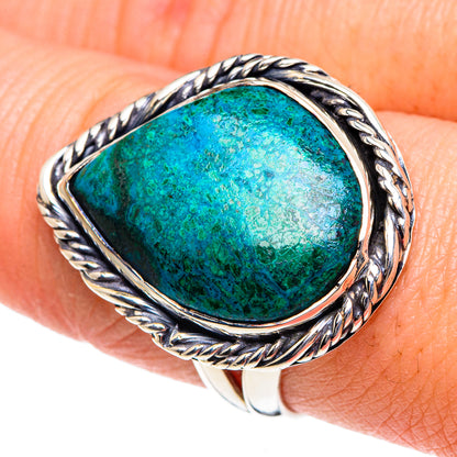 Chrysocolla Rings handcrafted by Ana Silver Co - RING91910