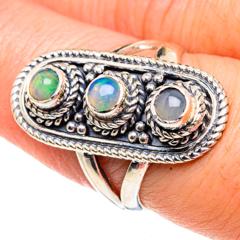 Ethiopian Opal Rings handcrafted by Ana Silver Co - RING91911