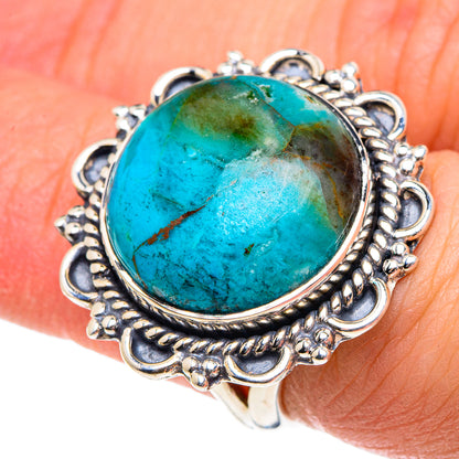 Chrysocolla Rings handcrafted by Ana Silver Co - RING91913