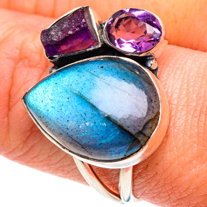 Labradorite Rings handcrafted by Ana Silver Co - RING91914