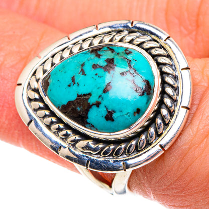 Tibetan Turquoise Rings handcrafted by Ana Silver Co - RING91916