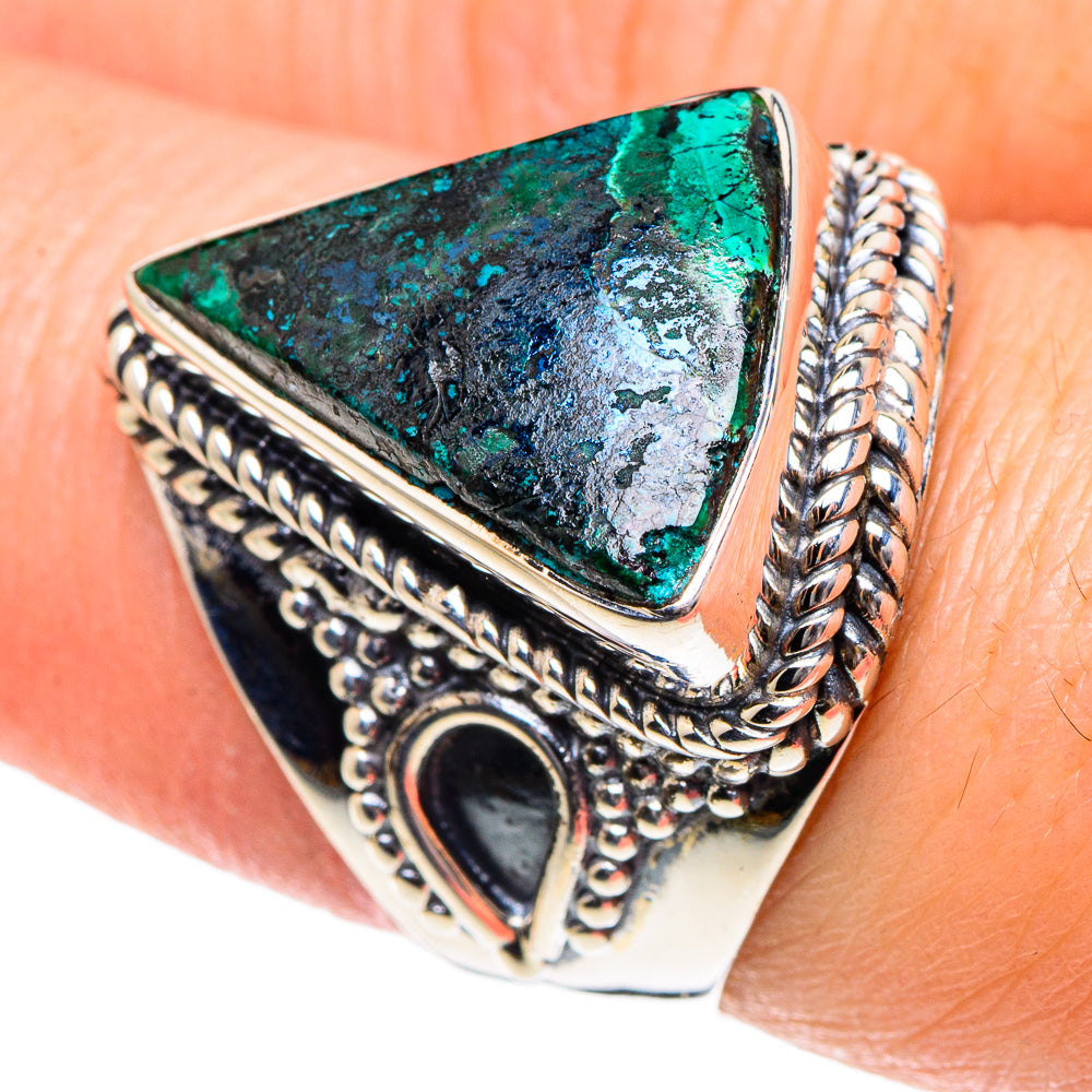 Chrysocolla Rings handcrafted by Ana Silver Co - RING91920