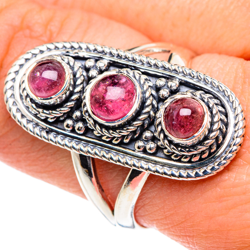 Pink Tourmaline Rings handcrafted by Ana Silver Co - RING91925