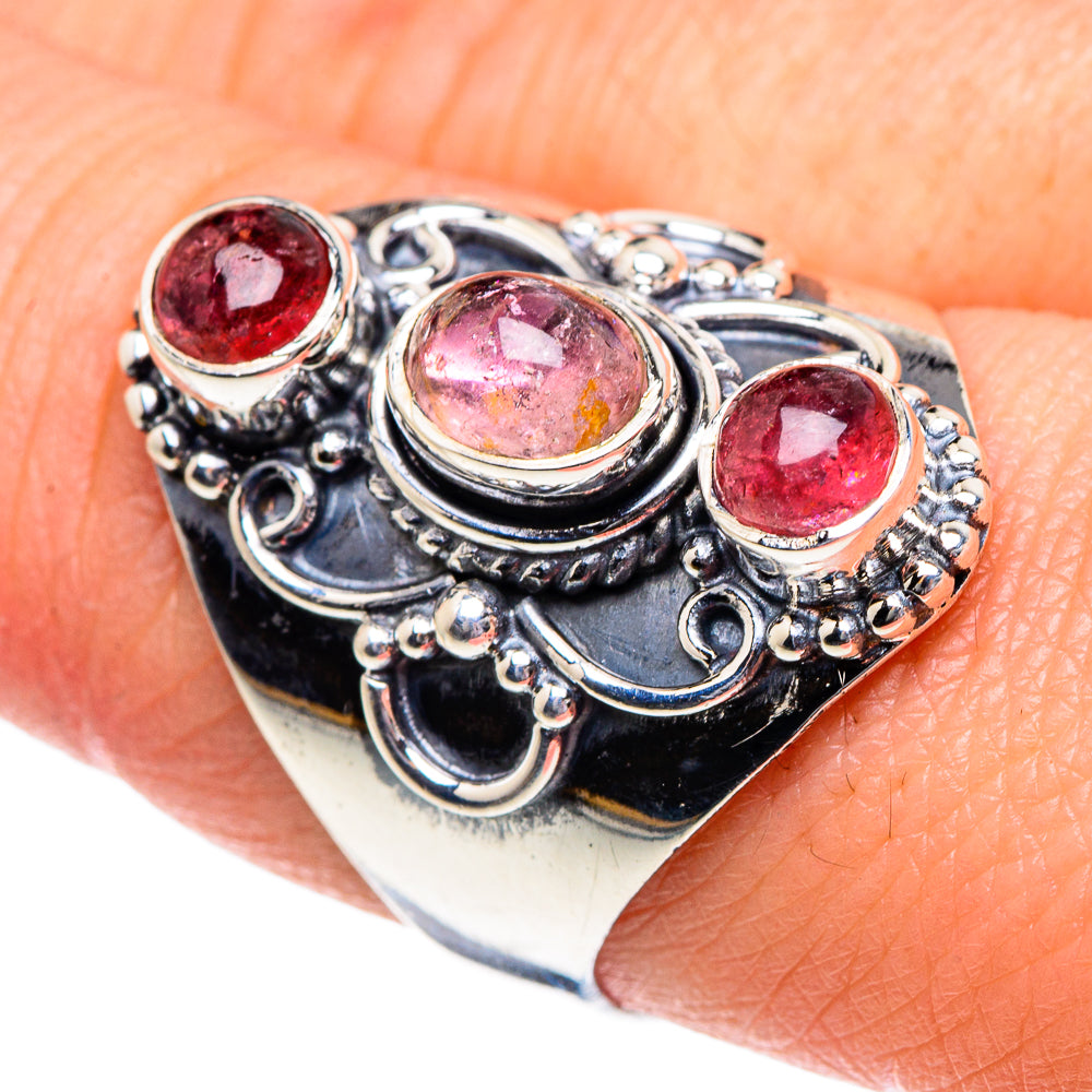 Pink Tourmaline Rings handcrafted by Ana Silver Co - RING91927
