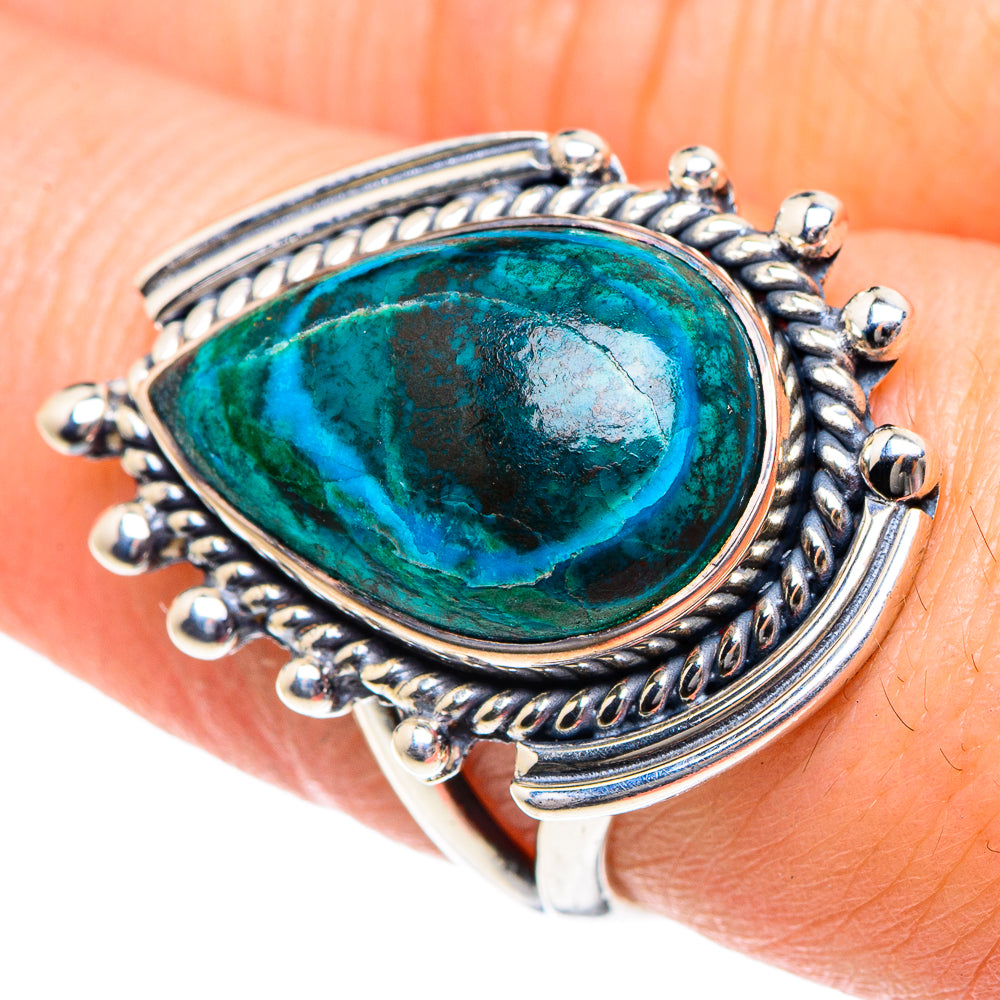 Chrysocolla Rings handcrafted by Ana Silver Co - RING91932
